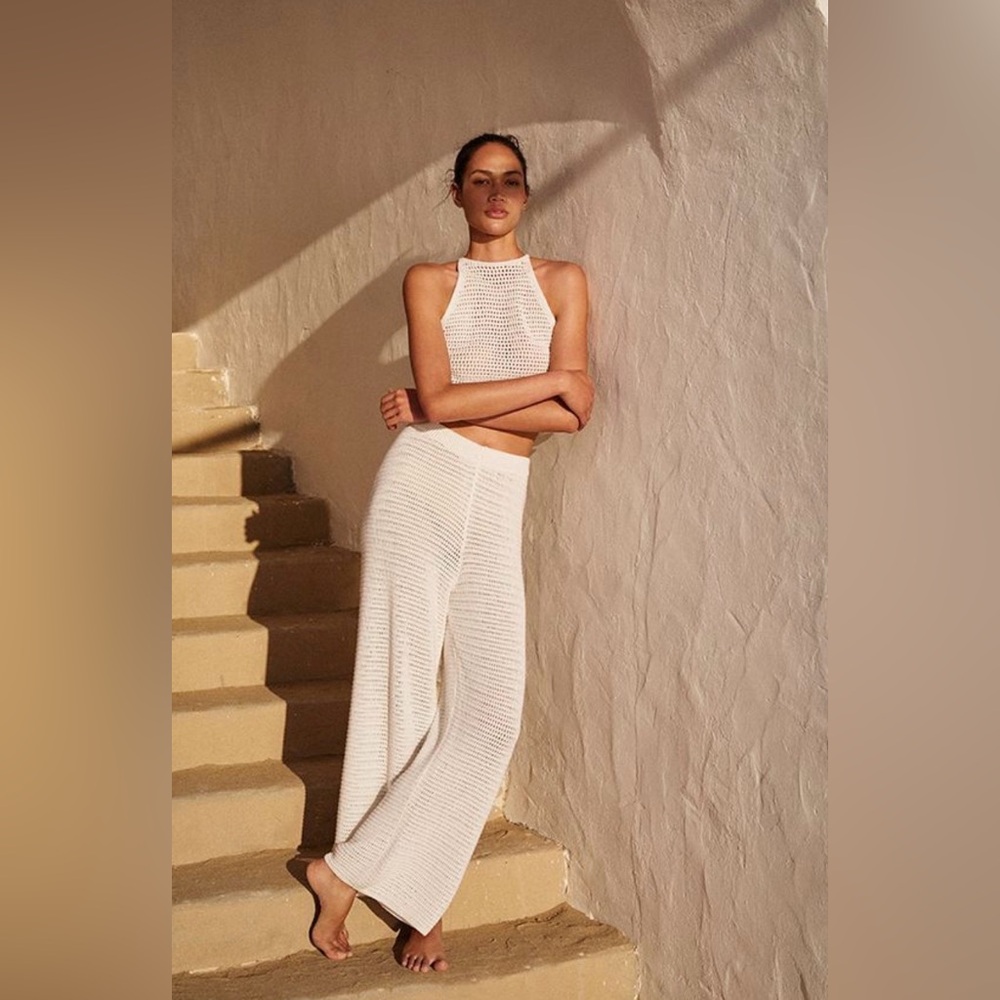 Oysho Crochet Culotte Pants